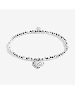 Joma Jewellery A Little 'Pets Leave Pawprints On Our Hearts' Bracelet In Silver Plating